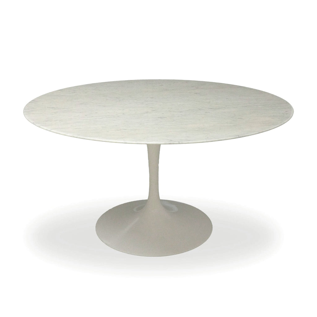 Table Tulip ronde marbre Calacatta Ø 137 de Eero Saarinen - Knoll - Vintage-The Woods Gallery