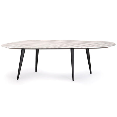 Table Tweed Marble L 250 cm par Studio Garcia Cumini - Zanotta-version de bois sombre, vue de trois quarts-The Woods Gallery