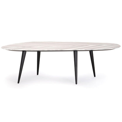 Table Tweed Marble L 250 cm par Studio Garcia Cumini - Zanotta-version de bois sombre, vue de trois quarts-The Woods Gallery