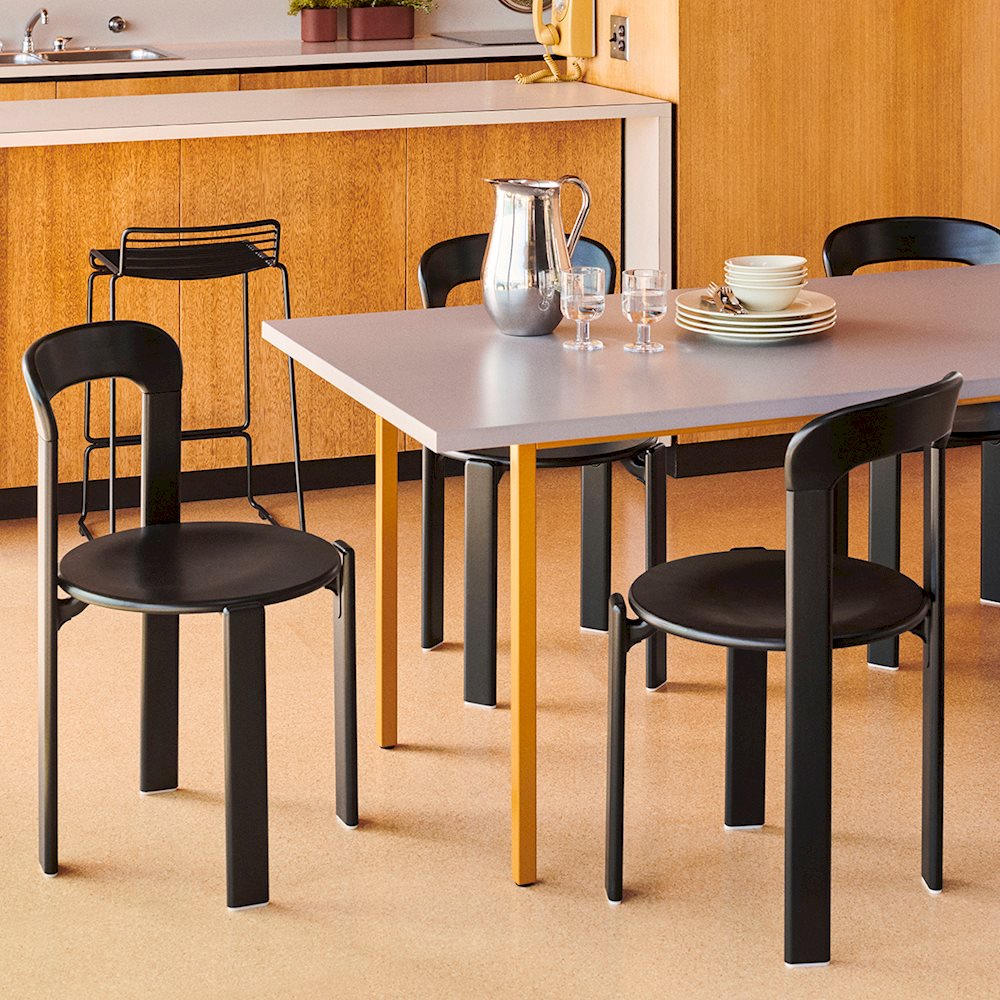 Table Two-Colour L 240 par Muller Van Severen - Hay-Vert Pieds Blanc-The Woods Gallery