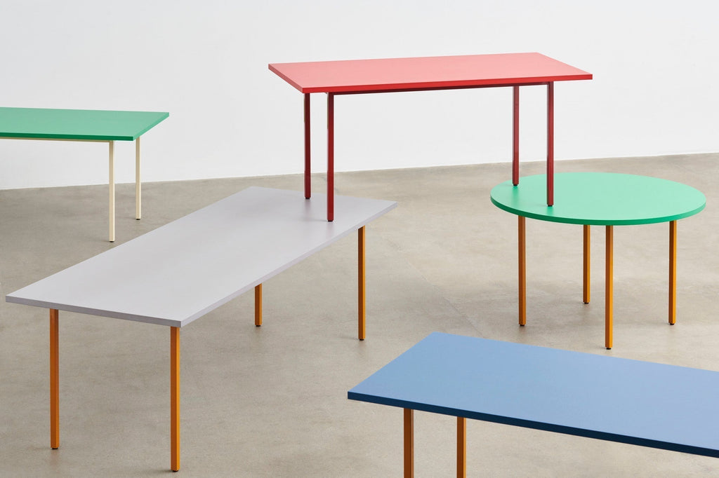 Table Two-Colour par Muller Van Severen L 200 cm - Hay-Vert-The Woods Gallery