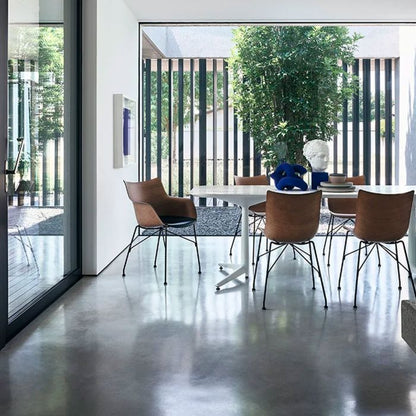 Table XL Multiplo Rectangular Outdoor de Antonio Citterio - Kartell-Marbre noir-Taille 1 : H 75 x L 158 x Prof.90 cm-The Woods Gallery