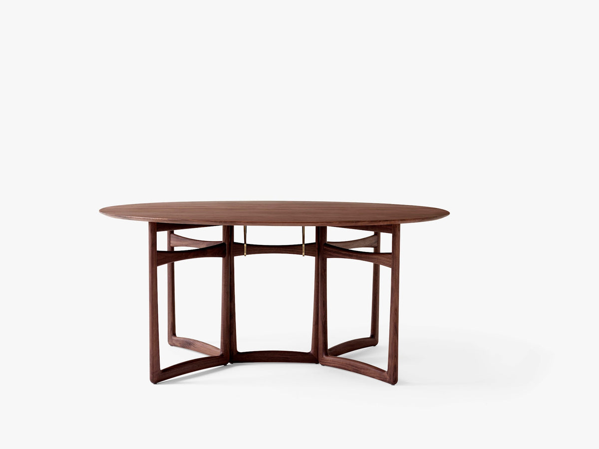Table à abattants Drop Leaf HM6 de Hvidt &amp; Mølgaard - &amp;Tradition-Noyer huilé-The Woods Gallery