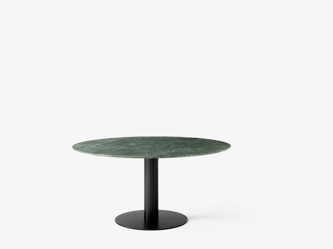 Table à manger carrée In Between SK20 de Sami Kallio - &amp;Tradition-Pied central noir mat-Marbre-The Woods Gallery