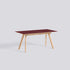 Table à rallonge CPH 30 de Ronan et Erwan Bouroullec - Hay-L 160 x P 80 x H 74 cm, Chêne massif laqué, plateau linoléum bordeaux-The Woods Gallery