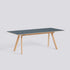 Table à rallonge CPH 30 de Ronan et Erwan Bouroullec - Hay-L 200 x P 90 x H 74 cm, Chêne massif laqué, plateau linoléum bleu fumé-The Woods Gallery