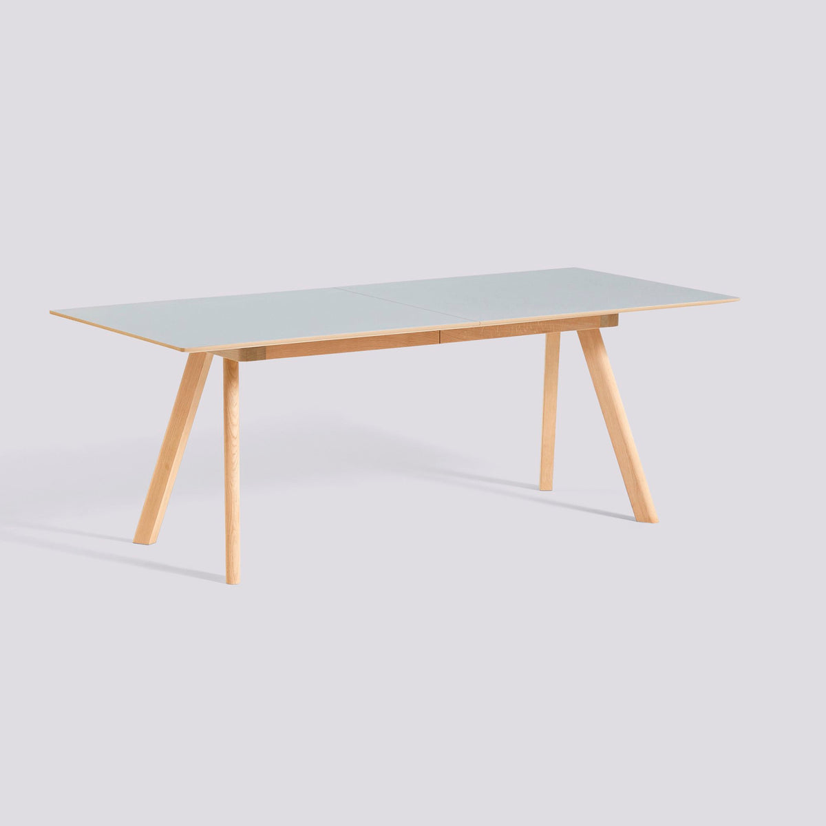 Table à rallonge CPH 30 de Ronan et Erwan Bouroullec - Hay-L 200 x P 90 x H 74 cm, Chêne massif laqué, plateau linoléum gris-The Woods Gallery