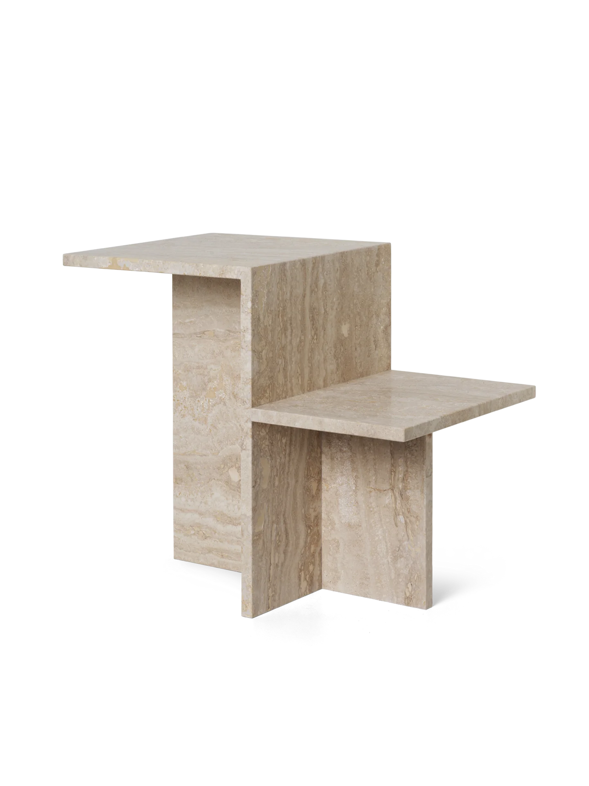 Table basse Distinct Side Ø 59,5 de Trine Andersen - Ferm Living-Travertine-The Woods Gallery