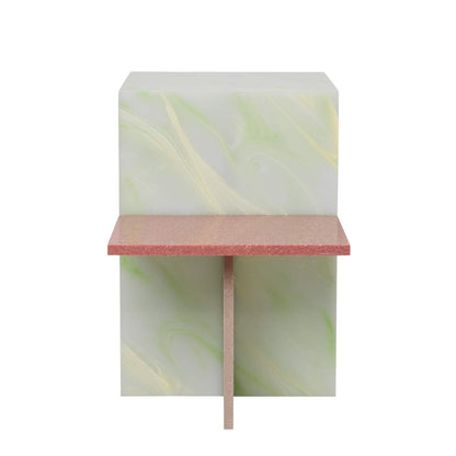 Table basse Distinct Side Ø 59,5 de Trine Andersen - Ferm Living-Vert et Rose-The Woods Gallery