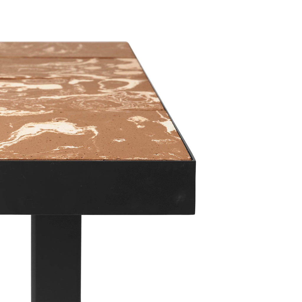 Table basse Flod L 81,1 - Ferm Living-Terracotta / Black-The Woods Gallery