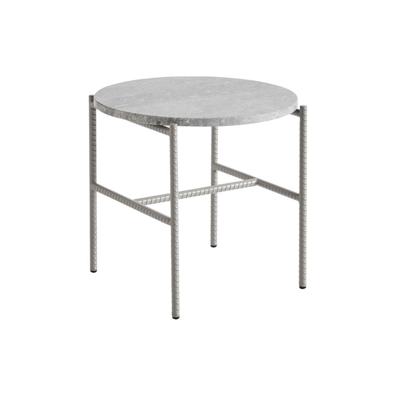 Table basse Rebar Pierre Gris en Marbre Ø 45 - Hay-The Woods Gallery
