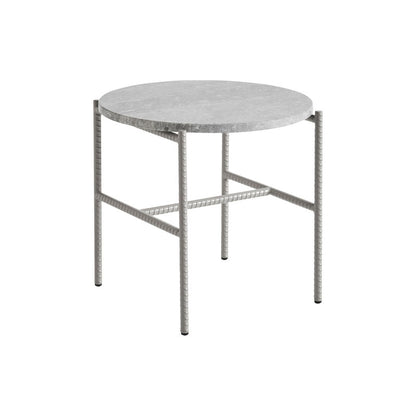 Table basse Rebar Pierre Gris en Marbre Ø 45 - Hay-The Woods Gallery