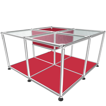 Table basse Rouge rubis - USM Haller-The Woods Gallery