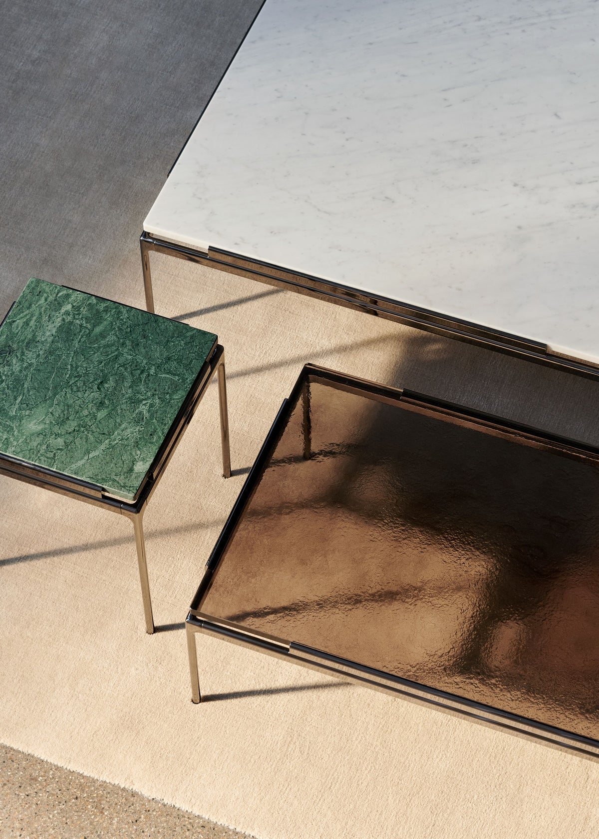 Table basse Sett LN12 de Luca Nichetto - &amp;Tradition-Marbre Bianco Carrara-The Woods Gallery