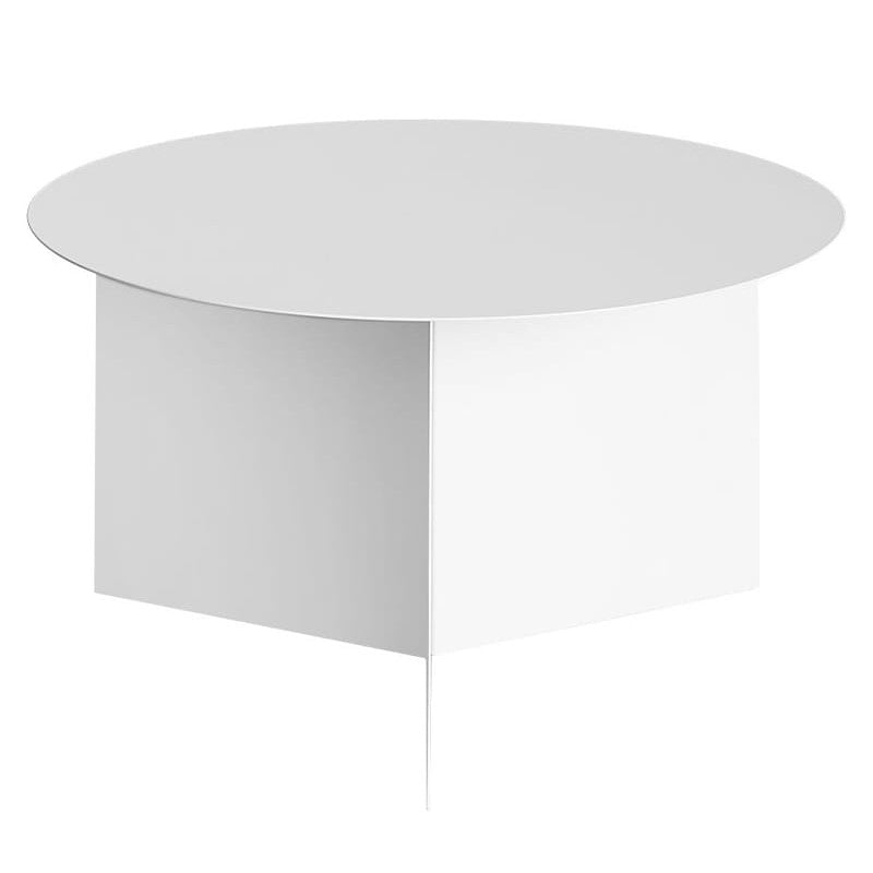 Table basse Slit XL Ø 65 cm - Hay-Métal blanc-The Woods Gallery