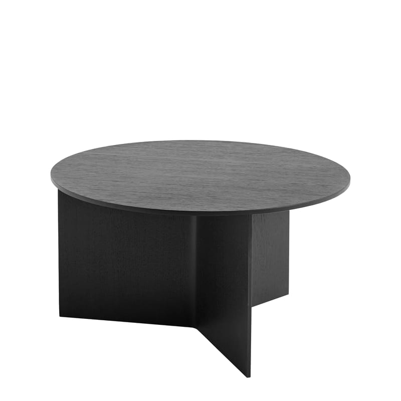 Table basse Slit XL Ø 65 cm - Hay-Noir-The Woods Gallery