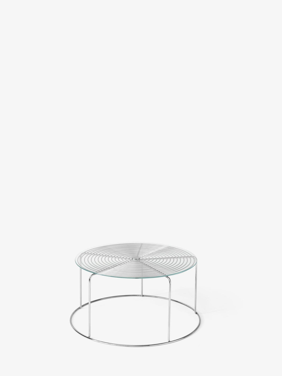 Table basse Wire VP17 de Verner Panton - &amp;Tradition-Verre trempé transparent-The Woods Gallery