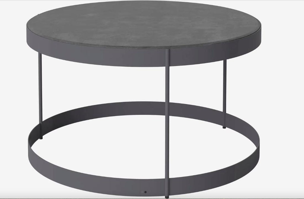 Table basse d'extérieur Drum Ø 40 - Bolia-Gris-Ø 40 X H 45 cm-The Woods Gallery