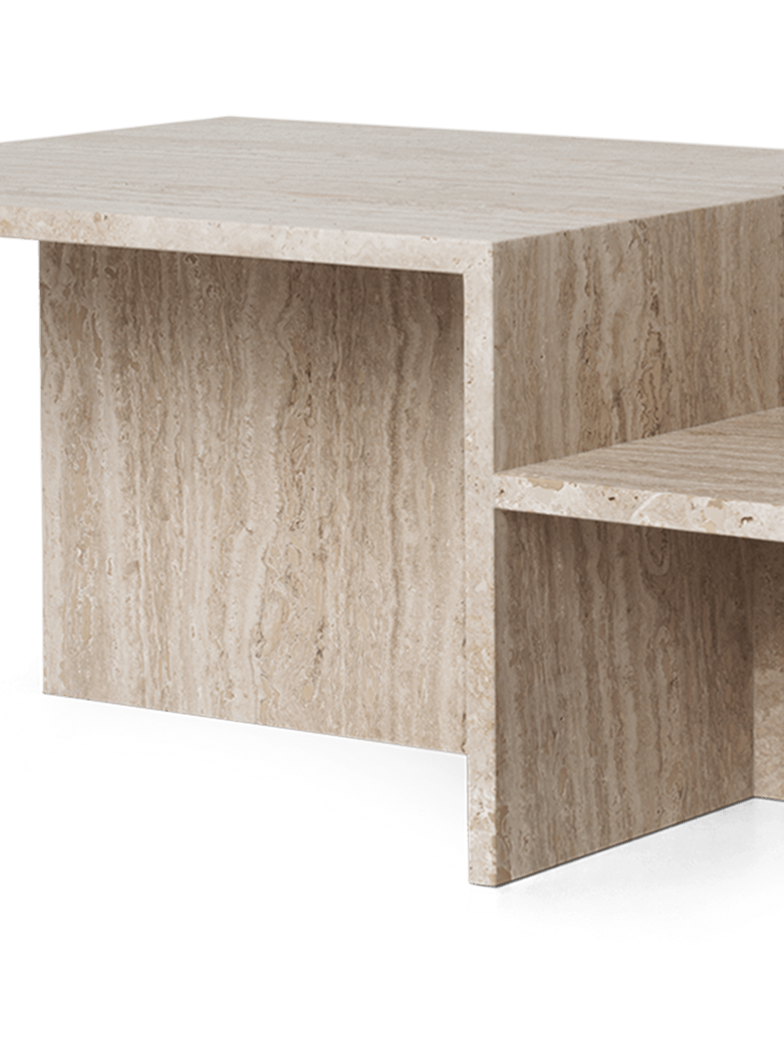 Table basse distinct en travertin - Ferm Living-The Woods Gallery