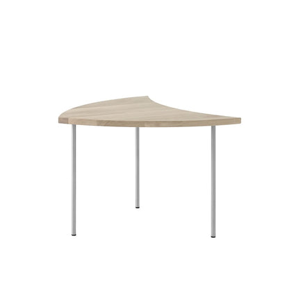 Table basse ou table d’appoint Pinwheel HM7 (1953) Ø 65 cm par Peter Hvidt &amp; Orla Mølgaard-Nielsen - &amp;Tradition-Chêne huilé-The Woods Gallery