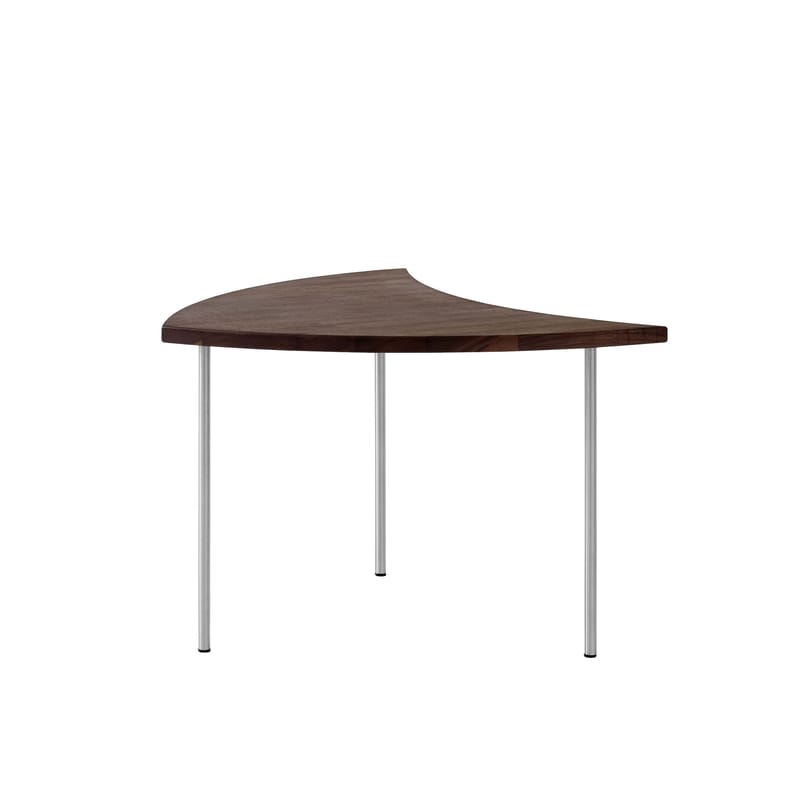 Table basse ou table d’appoint Pinwheel HM7 (1953) Ø 65 cm par Peter Hvidt &amp; Orla Mølgaard-Nielsen - &amp;Tradition-Noyer-The Woods Gallery