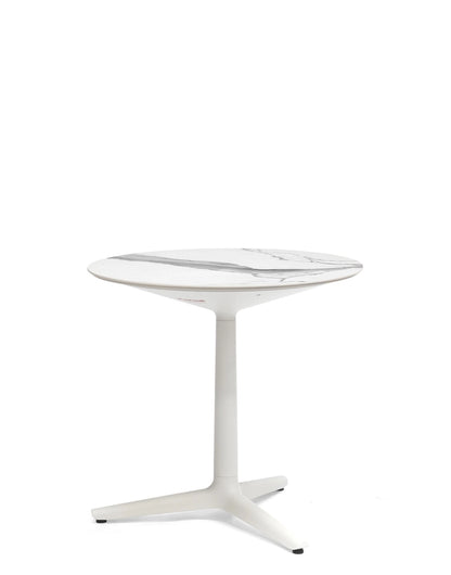 Table bistrot Multiplo Ronde de Antonio Citterio - Kartell-Marbre blanc-The Woods Gallery