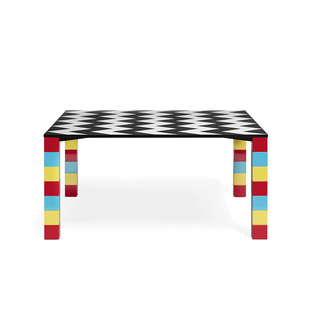 Table carrée Pierre par George J. Sowden L 150 cm - Memphis Milano-The Woods Gallery