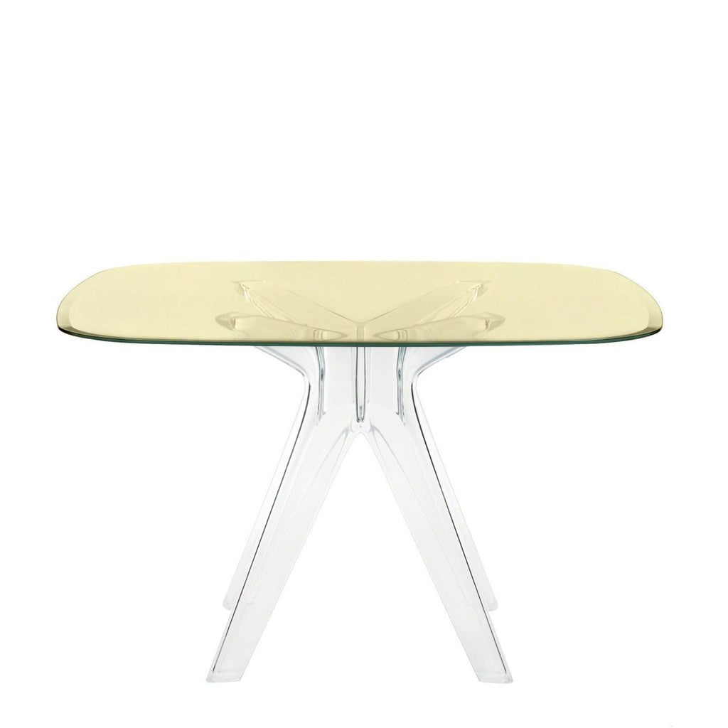 Table carrée Sir Gio de Philippe Starck Ø 120 - Kartell-Bronze-Transparent-The Woods Gallery