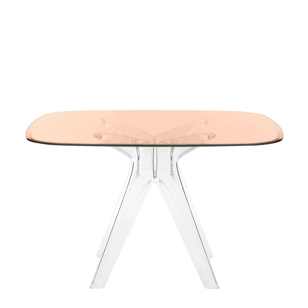 Table carrée Sir Gio de Philippe Starck Ø 120 - Kartell-Bronze-Transparent-The Woods Gallery