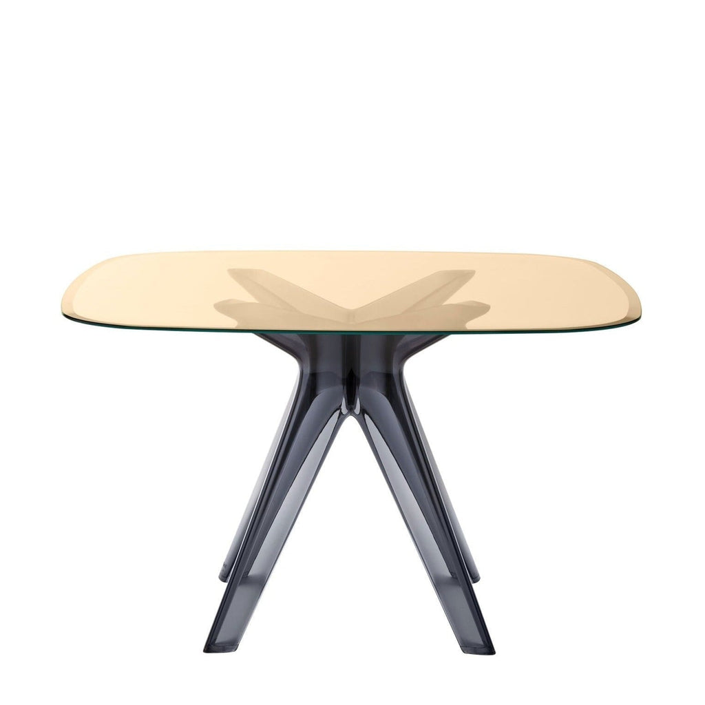 Table carrée Sir Gio de Philippe Starck Ø 120 - Kartell-Bronze-Transparent-The Woods Gallery