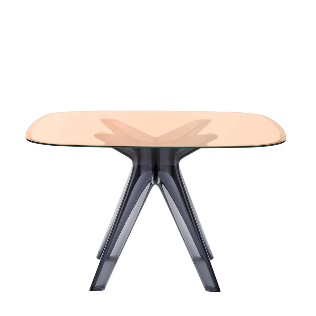 Table carrée Sir Gio de Philippe Starck Ø 120 - Kartell-Bronze-Transparent-The Woods Gallery