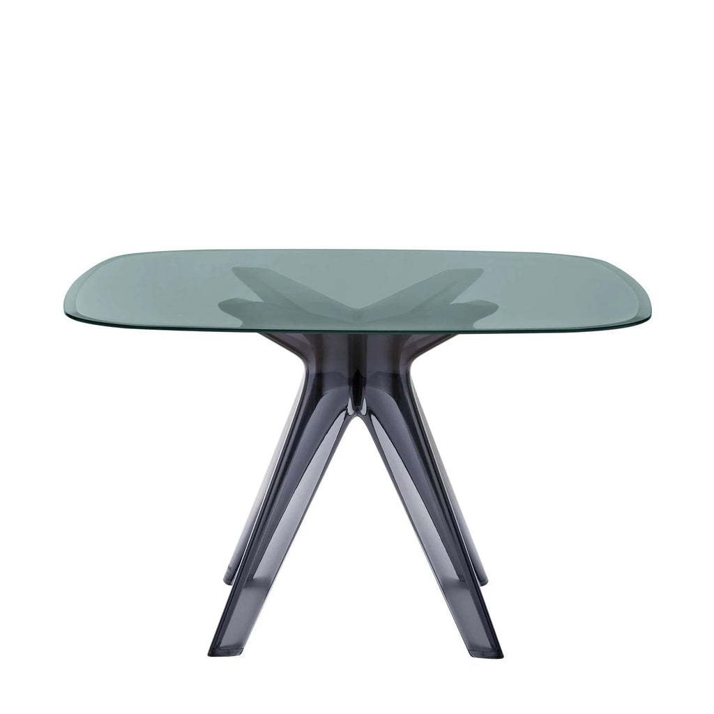 Table carrée Sir Gio de Philippe Starck Ø 120 - Kartell-Bronze-Transparent-The Woods Gallery