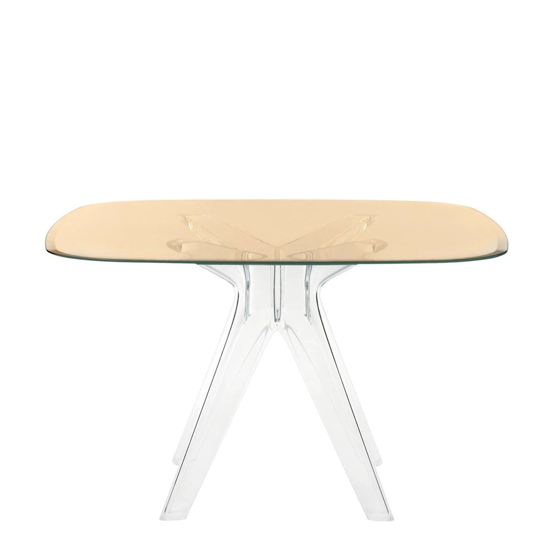 Table carrée Sir Gio de Philippe Starck Ø 120 - Kartell-Bronze-Transparent-The Woods Gallery