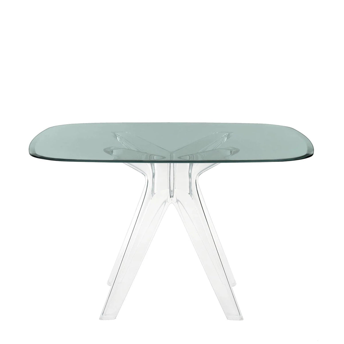 Table carrée Sir Gio de Philippe Starck Ø 120 - Kartell-Fumé-Transparent-The Woods Gallery