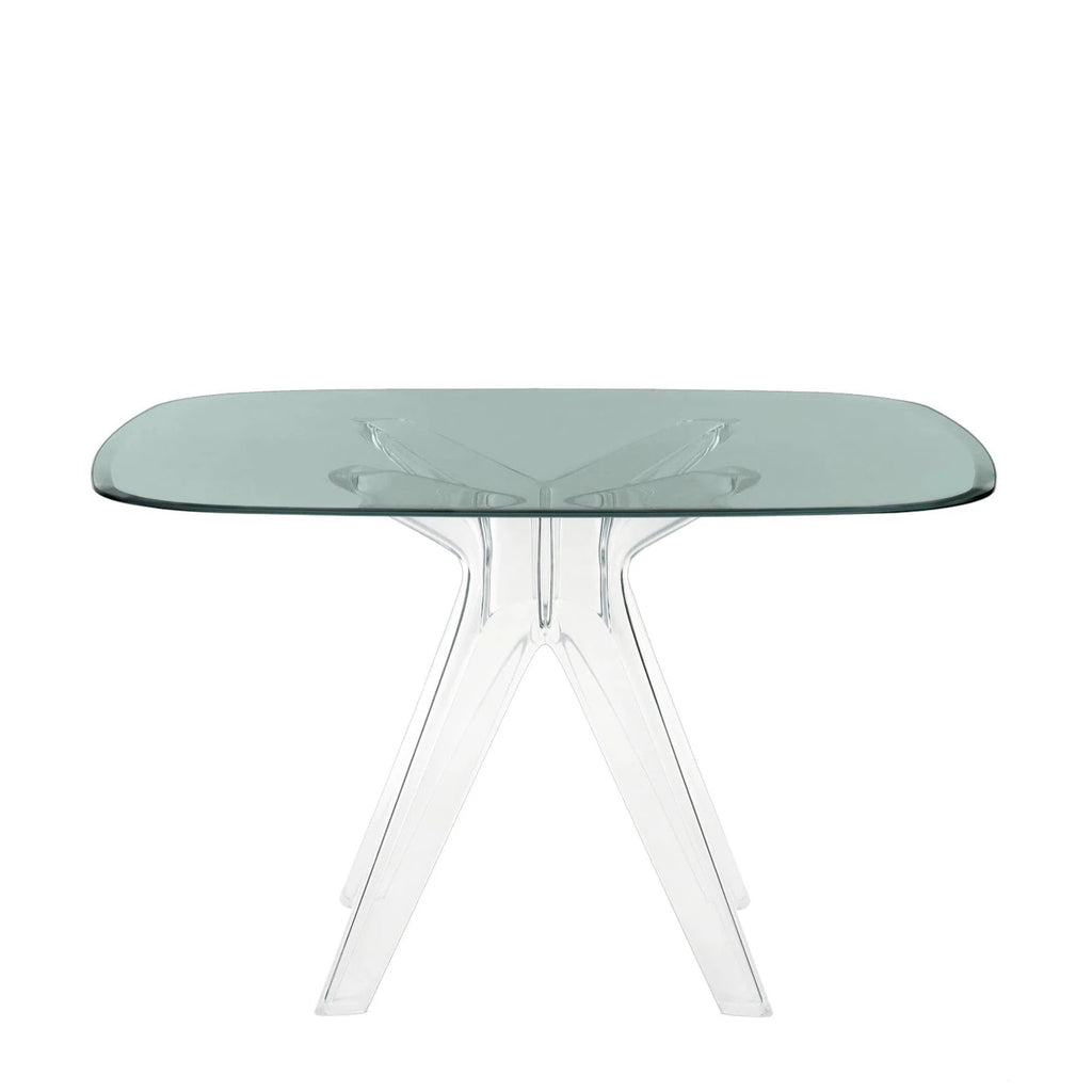 Table carrée Sir Gio de Philippe Starck Ø 120 - Kartell-Fumé-Transparent-The Woods Gallery