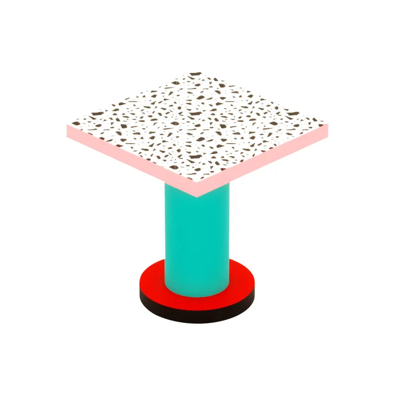 Table carrée Super Lounge Table bois multicolore de Hello Again - Seletti-Grilles rouge-The Woods Gallery