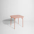 Table carrée Week-End de Studio Brichet-Ziegler - Petite Friture-Blush-À lattes-The Woods Gallery
