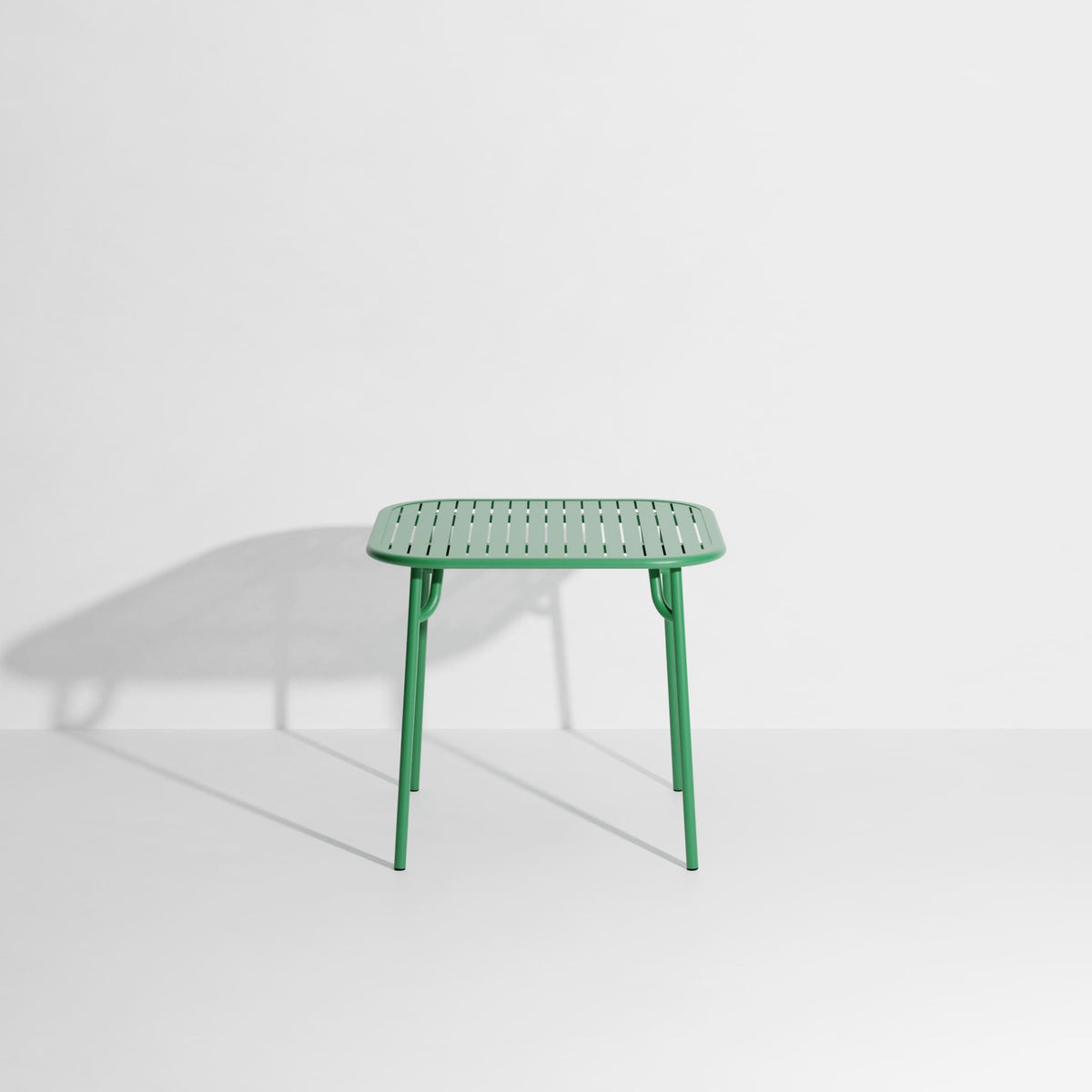 Table carrée Week-End de Studio Brichet-Ziegler - Petite Friture-Vert menthe-À lattes-The Woods Gallery