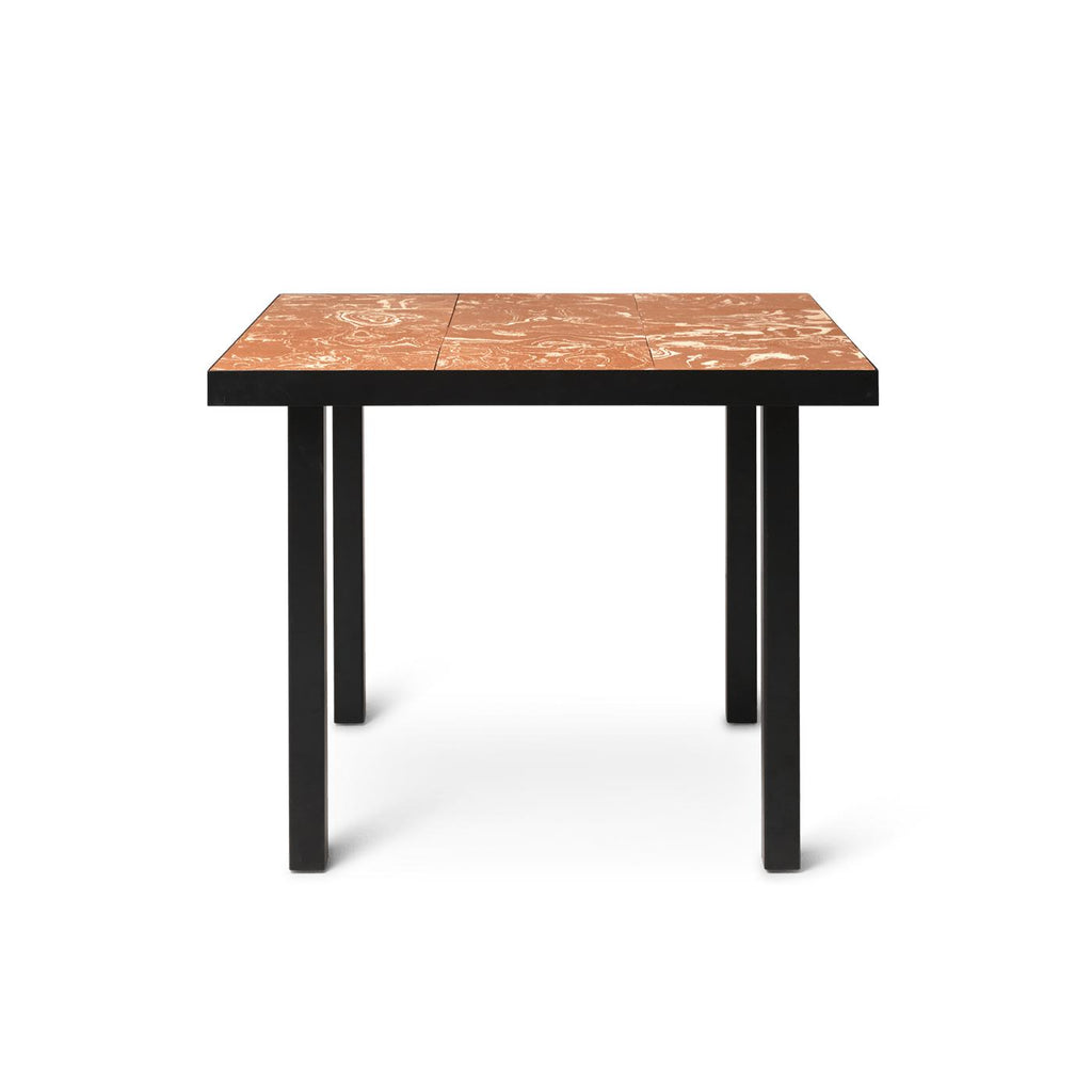 Table coffee table Flod L 91 - Ferm Living-Terracotta / Black-The Woods Gallery