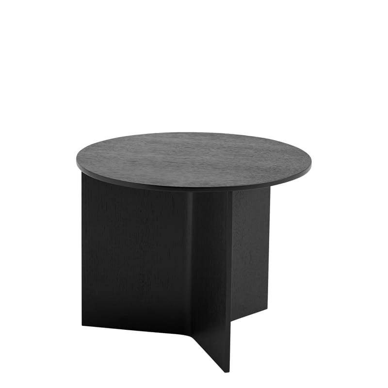 Table d'appoint Slit Bois Ø 45 cm - Hay-Noir-The Woods Gallery