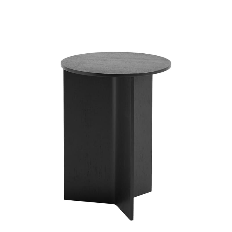 Table d'appoint Slit Haute Ø 35 cm - Hay-Noir-The Woods Gallery