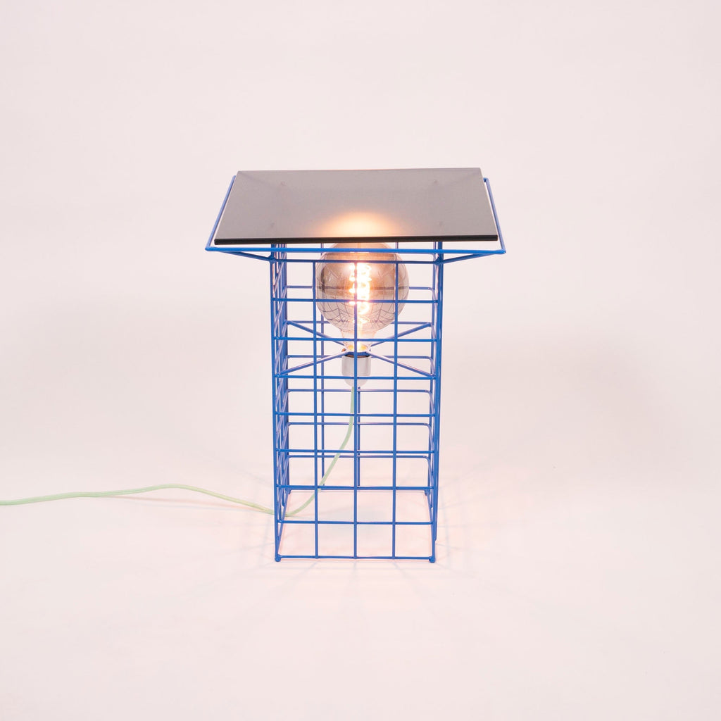 Table d’appoint lumineuse Krid Ø 40 - Stromboli Design-Bleu-The Woods Gallery