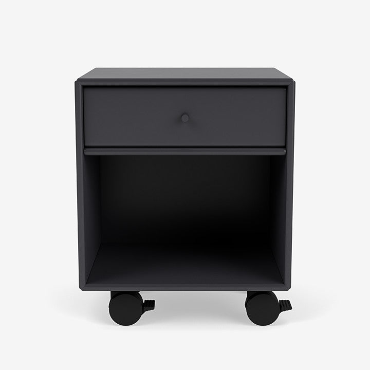 Table de chevet Dream par Peter J. Lassen - Montana-04 Anthracite-Roulettes h 6.8cm-The Woods Gallery