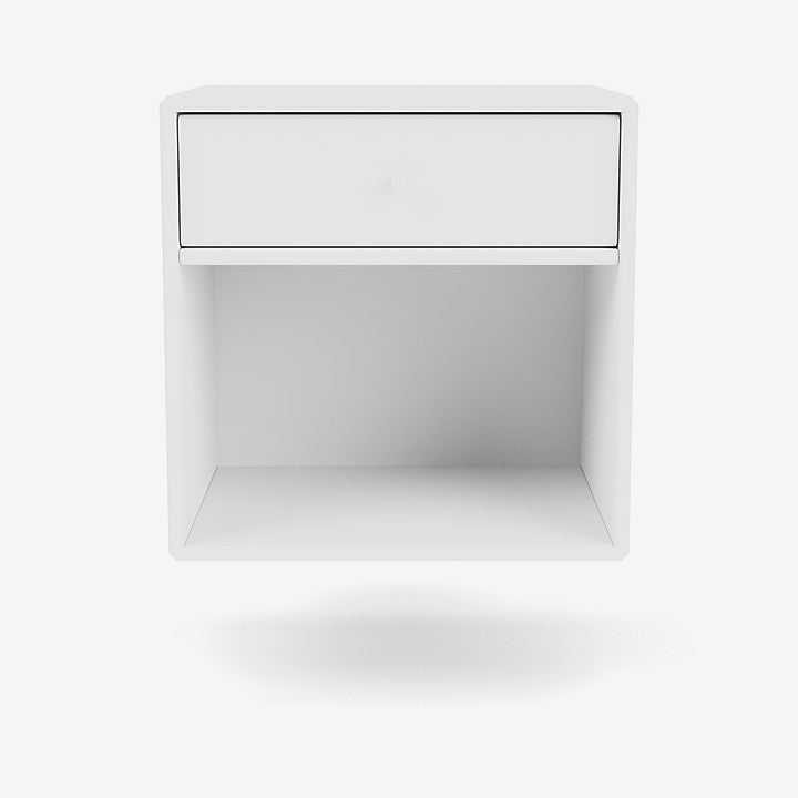 Table de chevet Dream par Peter J. Lassen - Montana-101 New White-Avec rail de suspension-The Woods Gallery