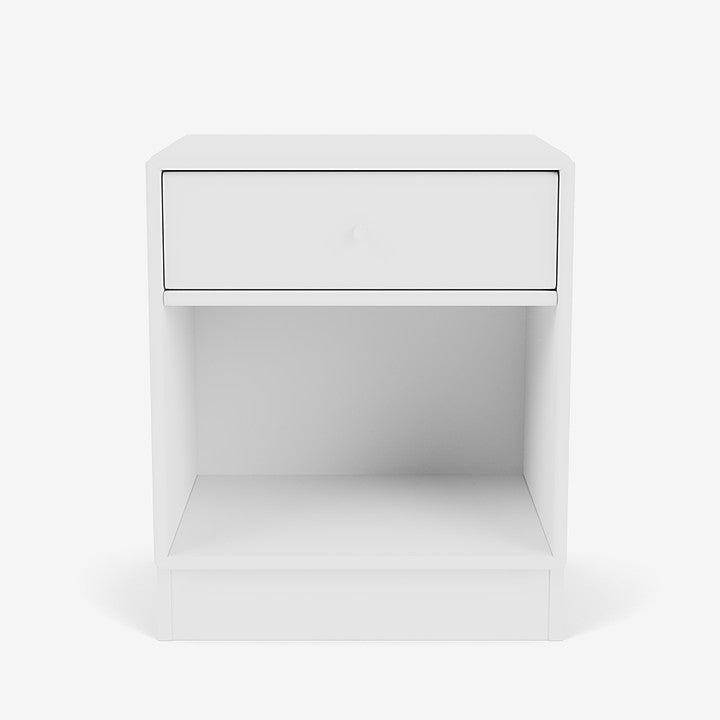 Table de chevet Dream par Peter J. Lassen - Montana-101 New White-Plinthe h 7cm-The Woods Gallery
