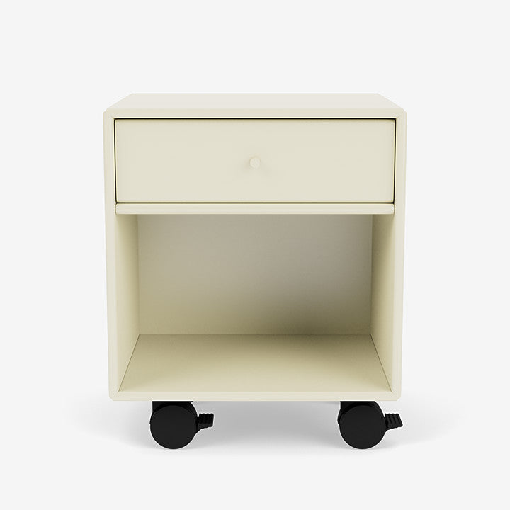 Table de chevet Dream par Peter J. Lassen - Montana-150 Vanilla-Roulettes h 6.8cm-The Woods Gallery
