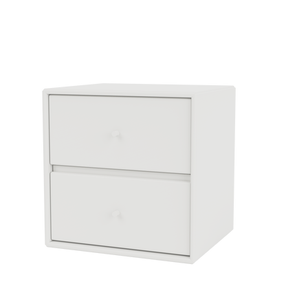 Table de chevet Drift par Peter J. Lassen, laque 01 White, suspendu au mur, packshot Montana