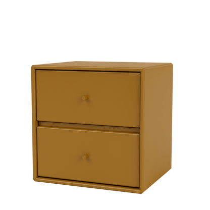Table de chevet Drift par Peter J. Lassen, laque 142 Amber, suspendu au mur, packshot Montana