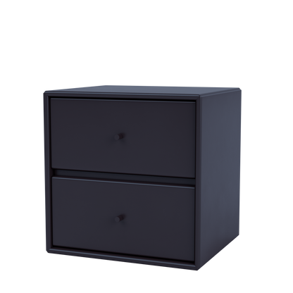 Table de chevet Drift par Peter J. Lassen, laque 147 Shadow, suspendu au mur, packshot Montana