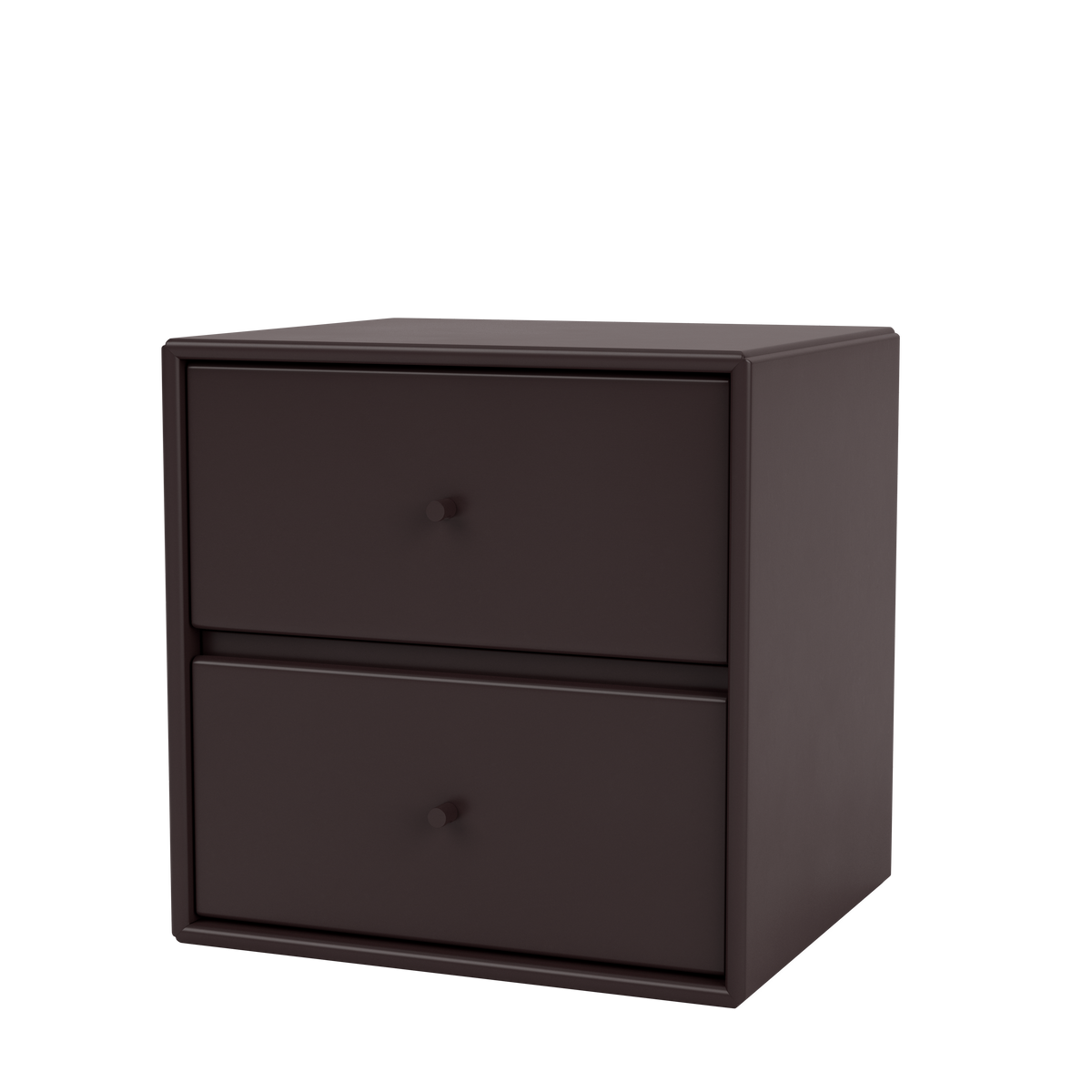 Table de chevet Drift par Peter J. Lassen, laque 160 Balsamic, suspendu au mur, packshot Montana